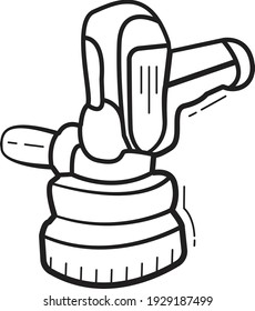  hand drawn car wax machine icon line, doodle car wax machine icon vector