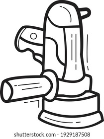  hand drawn car wax machine icon line, doodle car wax machine icon vector