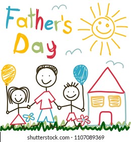 Hand Drawn card for Father's Day