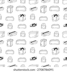 fundo padrão sem emenda de cartão desenhado à mão