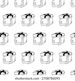 fundo padrão sem emenda de cartão desenhado à mão