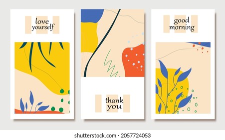 Hand drawn cards with abstract shape. Wedding concept. Invitation design background or  decorative greeting card.