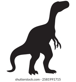 Hand drawn carnotaurus animal silhouette