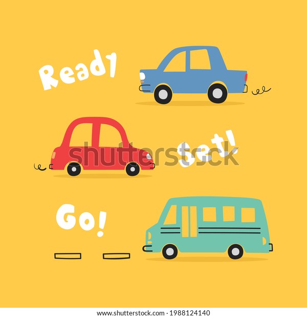 Hand\
Drawn Cars Vector Illustration For Kids\
Apparels