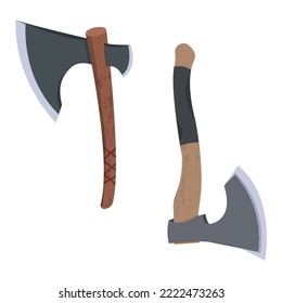 Hand drawn cartoon ax vector illustration