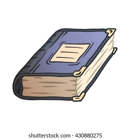 Hand drawn cartoon book vector illustration.
