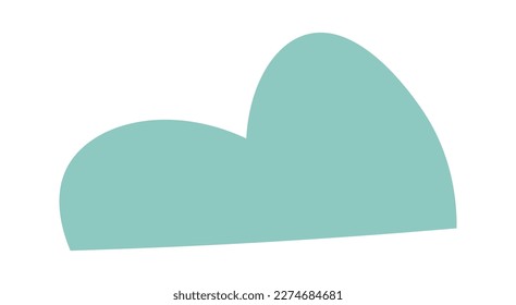 Hand drawn cartoon brush flat icon Spring decorative shrubs. Vector illustration