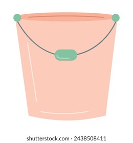 Hand drawn cartoon bucket vector icon. Filled flat sign for mobile concept and web design. Bucket vector illustration in flat design isolated on white background