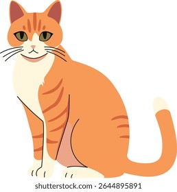 Gato de desenhos animados desenhado à mão - gráfico vetorial