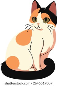 Hand Drawn Cartoon Cat – Vector Graphic