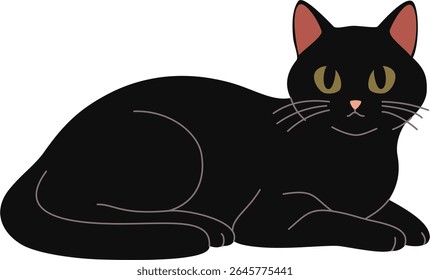 Hand Drawn Cartoon Cat – Vector Graphic
