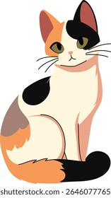 Hand Drawn Cartoon Cat – Vector Graphic