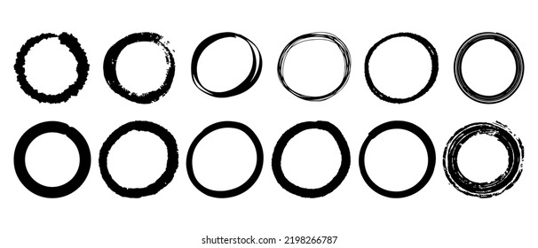 Hand drawn cartoon circle line vector illustration doodle sketch style for concept design.