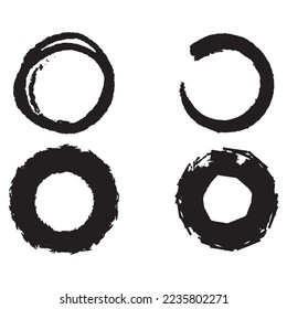 Hand drawn cartoon circle line vector illustration doodle sketch style for concept design.
