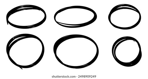 Hand drawn cartoon circle line vector illustration doodle sketch style for concept design.
