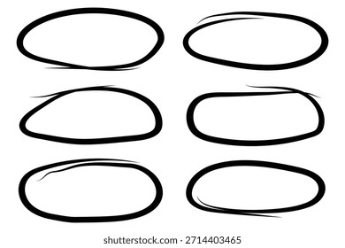 Dibujado a mano línea circular de dibujos animados Ilustración vectorial doodle estilo de boceto para el diseño conceptual.