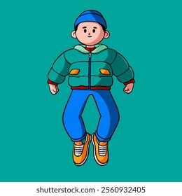 Hand drawn cartoon comic illustration