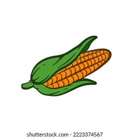 hand drawn cartoon corn clipart