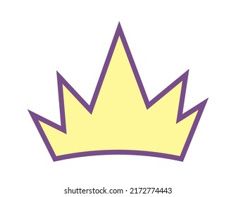 Hand drawn cartoon crown. Vector illustration