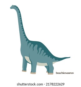 Hand drawn cartoon dinosaur Brachiosaurus