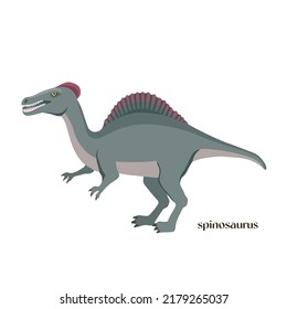 Hand drawn cartoon Dinosaur Spinosaurus