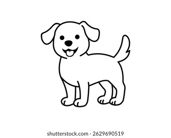 hand drawn cartoon dog logo design vector illustration