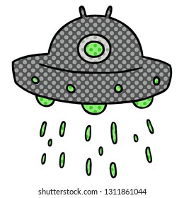 hand drawn cartoon doodle of an alien ship