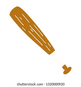 doodle dibujado a mano de un bate de béisbol