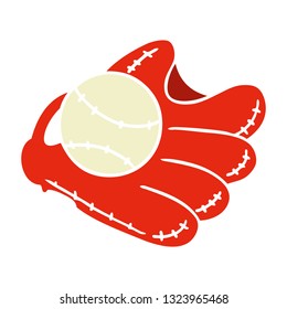 dibujo a mano garabato de un beisbol y guante