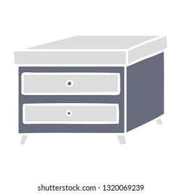 hand drawn cartoon doodle of a bedside table