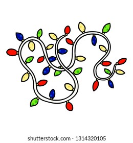 hand drawn cartoon doodle of colourful lights