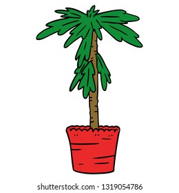hand drawn cartoon doodle of a house plant
