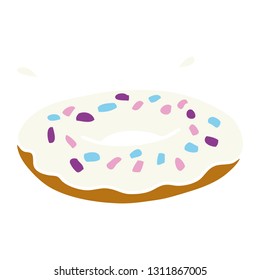 handgezeichnete Cartoon-Doodle eines Eis-Ringes
