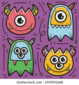 hand drawn cartoon doodle monster design