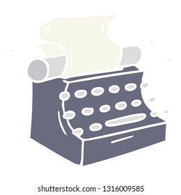 hand drawn cartoon doodle of old school typewriter