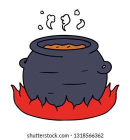 hand drawn cartoon doodle of a pot of stew