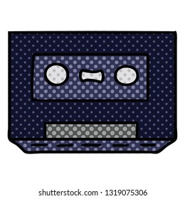 hand drawn cartoon doodle of a retro cassette tape