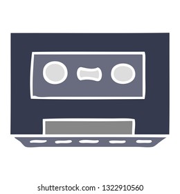 hand drawn cartoon doodle of a retro cassette tape