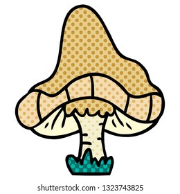 hand drawn cartoon doodle of a single mushroom