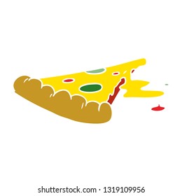 handgezeichnete Karikatur-Doodle einer Pizzascheibe