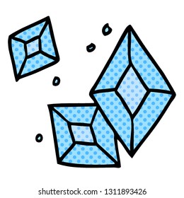 hand drawn cartoon doodle of some diamonds