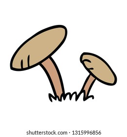 handgezeichnete Cartoon-Doodle einiger Pilze