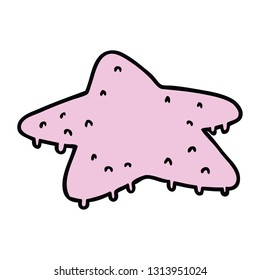 hand drawn cartoon doodle of a star fish