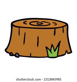 hand drawn cartoon doodle of a tree log 