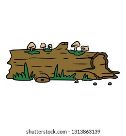 hand drawn cartoon doodle of a tree log 