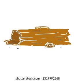 handgezeichnete Cartoon-Doodle eines Baumblocks 