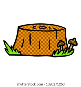 hand drawn cartoon doodle of a tree log 