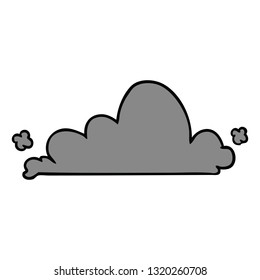 hand drawn cartoon doodle of a white cloud