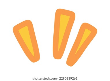 Hand drawn cartoon expression sign doodle flat icon. Vector illustration