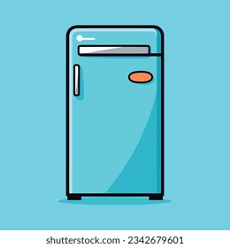 hand drawn cartoon fridges Vector illustration. Random dynamic shapes. Vector Illustration